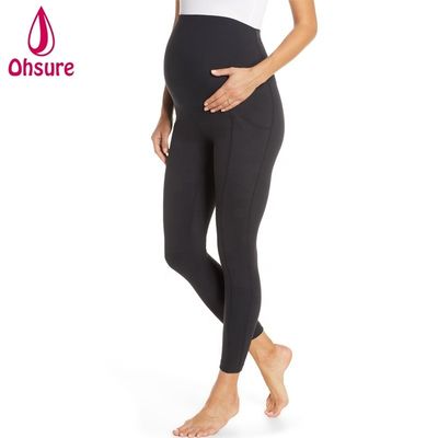 Comodo Gravidanza Calze Attive Super Morbide Donne Pantaloni da Yoga Fitness Con Leggings di tasca Maternità