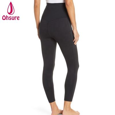 Comodo Gravidanza Calze Attive Super Morbide Donne Pantaloni da Yoga Fitness Con Leggings di tasca Maternità
