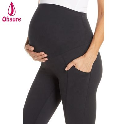 Comodo Gravidanza Calze Attive Super Morbide Donne Pantaloni da Yoga Fitness Con Leggings di tasca Maternità