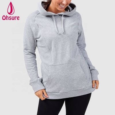 Felpa con cappuccio per donne incinte all'ingrosso, oversize, per allattamento, fitness, felpe personalizzate per maternità
