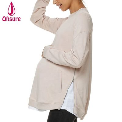 Abbigliamento invernale per donne in gravidanza abbigliamento per donne in allattamento al seno felpa morbida felpa da infermiera felpa con cerniera laterale felpa da maternità donne