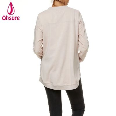 Abbigliamento invernale per donne in gravidanza abbigliamento per donne in allattamento al seno felpa morbida felpa da infermiera felpa con cerniera laterale felpa da maternità donne