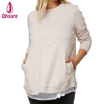 Abbigliamento invernale per donne in gravidanza abbigliamento per donne in allattamento al seno felpa morbida felpa da infermiera felpa con cerniera laterale felpa da maternità donne