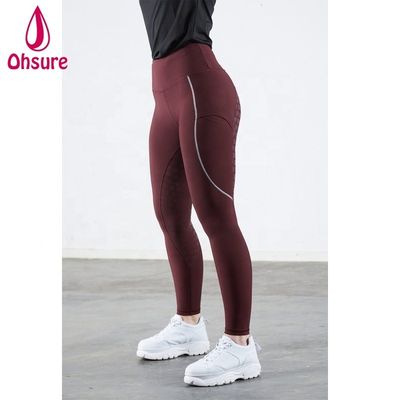 Blu Nero Rosso Pantaloni da Equitazione Donna Elegante Tocco Full Seat Silicio Ingrosso Calze da Equitazione Personalizzate
