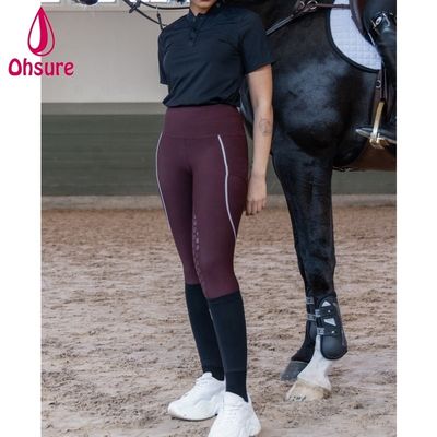 Blu Nero Rosso Pantaloni da Equitazione Donna Elegante Tocco Full Seat Silicio Ingrosso Calze da Equitazione Personalizzate