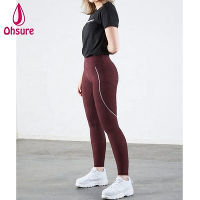 Blu Nero Rosso Pantaloni da Equitazione Donna Elegante Tocco Full Seat Silicio Ingrosso Calze da Equitazione Personalizzate