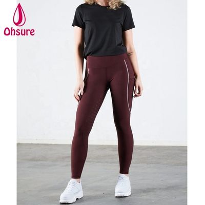 Blu Nero Rosso Pantaloni da Equitazione Donna Elegante Tocco Full Seat Silicio Ingrosso Calze da Equitazione Personalizzate