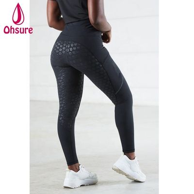 Pantaloni da equitazione da donna traspiranti e traspiranti con vita alta e seduta intera in silicone per spettacoli equestri