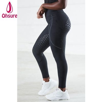 Pantaloni da equitazione da donna traspiranti e traspiranti con vita alta e seduta intera in silicone per spettacoli equestri