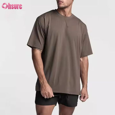 Logo personalizzato Nuovo design allenamento sport indossare t-shirt uomini 100% cotone peso pesante box fit running oversize fitness maglietta da ginnastica
