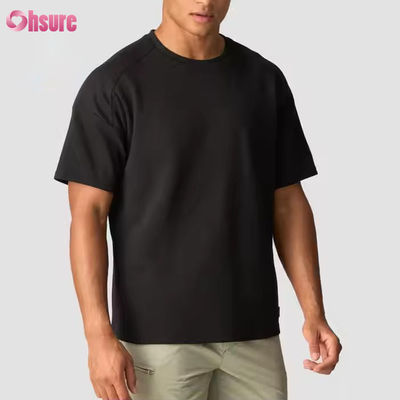 T-shirt personalizzato grigio 100% cotone, pesante, oversize, per corsa, allenamento, sport, palestra, uomo