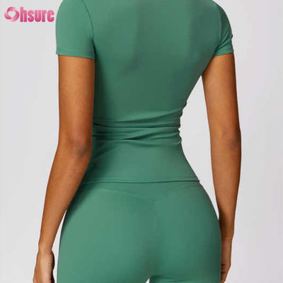 2024 Summer New Women's Fashion Sport T-Shirt Eco-Friendly Short Sleeve Hot Sales Popolare Abbigliamento Plain Blank