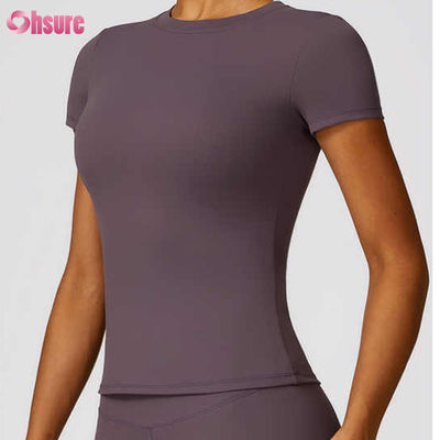 2024 Summer New Women's Fashion Sport T-Shirt Eco-Friendly Short Sleeve Hot Sales Popolare Abbigliamento Plain Blank