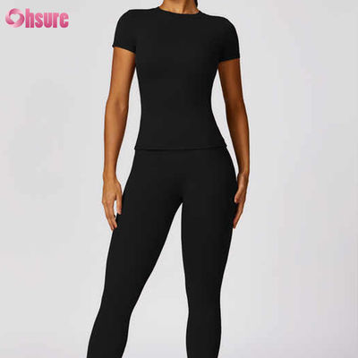 2024 Summer New Women's Fashion Sport T-Shirt Eco-Friendly Short Sleeve Hot Sales Popolare Abbigliamento Plain Blank