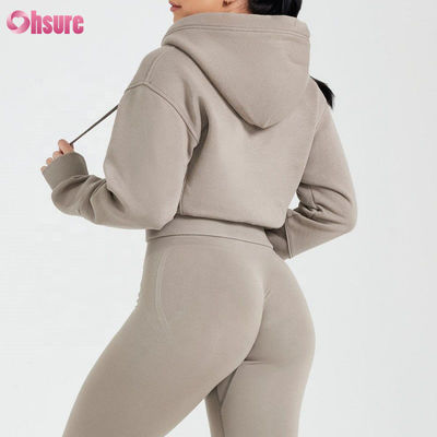 Indumenti da ginnastica per donne con zip personalizzabili