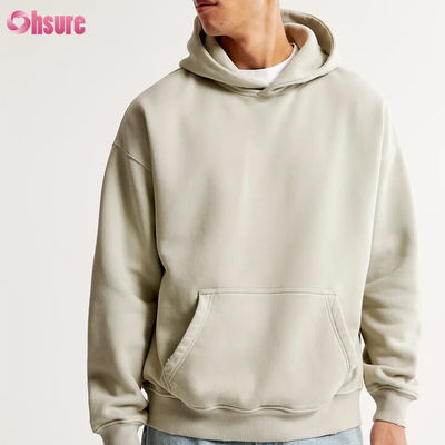 Hoodie di cotone francese di alta qualità 400 GSM Unisex Soft Plain Spesso con logo personalizzato 100% cotone per l'inverno