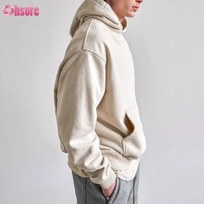 Felpa con cappuccio con logo personalizzato Uomo di alta qualità Felpe con cappuccio Logo personalizzato Cotone pesante Oversize Uomo con spalle scese