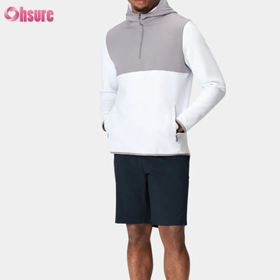Pullover sportivo maschile di poliestere di alta qualità con felpa con felpa a mezza cerniera design impermeabile e prestazioni leggere Modello solido