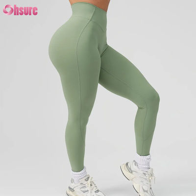 Leggings da yoga a vita alta in saldo per allenamento, tinta unita, da donna, pantaloni sportivi, abbigliamento yoga personalizzato, nuova moda, alta qualità per donna
