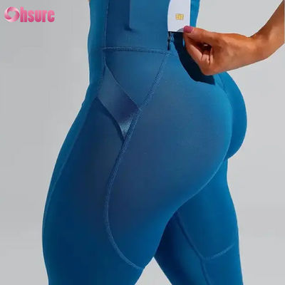 Ingrosso Nylon Spandex Taia alta Pantaloni da ginnastica Yoga Butt Lift Workout Leggings da fitness stretti con elastica