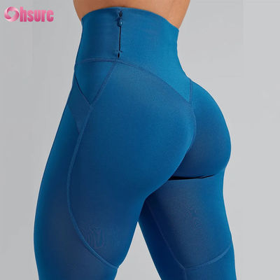 Ingrosso Nylon Spandex Taia alta Pantaloni da ginnastica Yoga Butt Lift Workout Leggings da fitness stretti con elastica