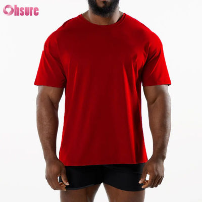 Uomini Sport Nuovo arrivo Squadra Collo T-shirt sportiva traspirante 95%Cottone 5%Spandex Materiale Gym T-shirt secco veloce per uomini