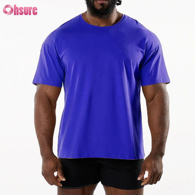 Uomini Sport Nuovo arrivo Squadra Collo T-shirt sportiva traspirante 95%Cottone 5%Spandex Materiale Gym T-shirt secco veloce per uomini