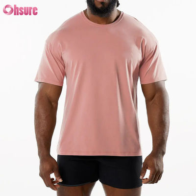 Uomini Sport Nuovo arrivo Squadra Collo T-shirt sportiva traspirante 95%Cottone 5%Spandex Materiale Gym T-shirt secco veloce per uomini
