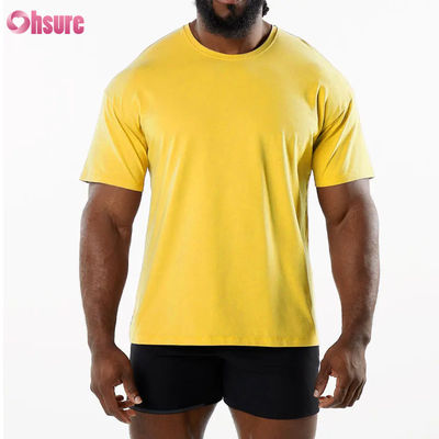 Uomini Sport Nuovo arrivo Squadra Collo T-shirt sportiva traspirante 95%Cottone 5%Spandex Materiale Gym T-shirt secco veloce per uomini
