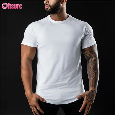 Magliette sportive da uomo all'ingrosso, nuovo stile, ad asciugatura rapida, per fitness, abbigliamento casual per bodybuilding, con logo personalizzato, in tessuto a maglia stampato