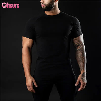 Magliette sportive da uomo all'ingrosso, nuovo stile, ad asciugatura rapida, per fitness, abbigliamento casual per bodybuilding, con logo personalizzato, in tessuto a maglia stampato