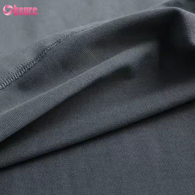 Maglietta da donna taglie forti per donna, tinta unita, all'ingrosso, di design, unisex, in cotone biologico, con stampa in rilievo