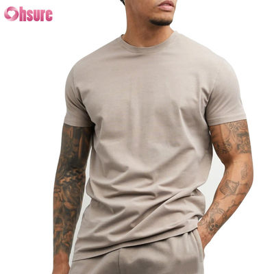 T-shirt da ginnastica all'ingrosso T-shirt sportiva da uomo su misura - 100% cotone, miscela di spandex, ginnastica da corsa abbigliamento casual, manica corta