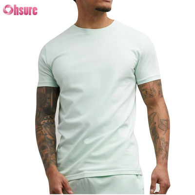 T-shirt da ginnastica all'ingrosso T-shirt sportiva da uomo su misura - 100% cotone, miscela di spandex, ginnastica da corsa abbigliamento casual, manica corta
