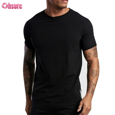 T-shirt da ginnastica all'ingrosso T-shirt sportiva da uomo su misura - 100% cotone, miscela di spandex, ginnastica da corsa abbigliamento casual, manica corta
