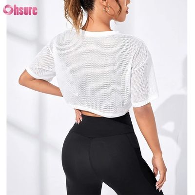 Prezzo di fabbrica OEM canotta in rete leggera da donna per allenamento all'aperto estivo