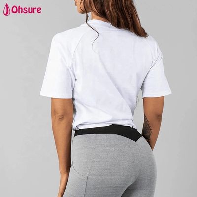 T-shirt bianca traspirante in cotone e spandex, vestibilità ampia, per allenamento, palestra, abbigliamento sportivo personalizzato, magliette di alta qualità, ragazza, donna, casual