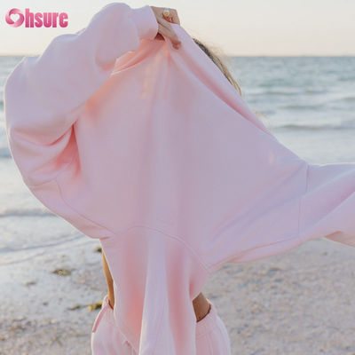 Hoodie da donna di alta qualità Letter Printing Logo personalizzato Peso pesante poliestere / cotone manica lunga Hoodies colorati caldi per donne