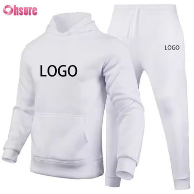 Cappucci e jogger personalizzati per uomini Logo massello Sweatsuit marrone Unisex cotone sciolto Unisex Tracksuit
