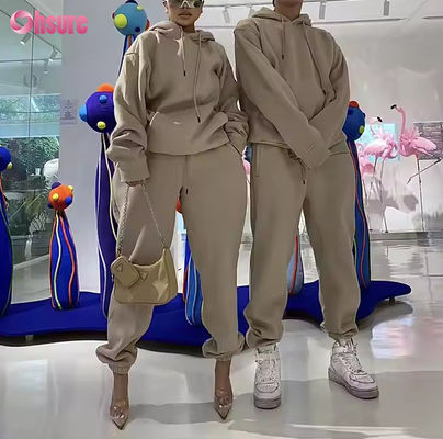 High Quality Moda Sweatsuit Hoodies Casual Corridori Set Custom Tracksuit Velo Fleece Donne Uomini Unisex Hoodie 2 Piece Set