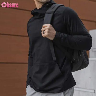 Felpa con cappuccio pullover con stampa a sbuffo personalizzata all'ingrosso per uomo, vestibilità atletica, felpa incrociata per l'inverno