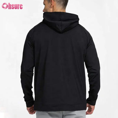 Felpa con cappuccio pullover con stampa a sbuffo personalizzata all'ingrosso per uomo, vestibilità atletica, felpa incrociata per l'inverno