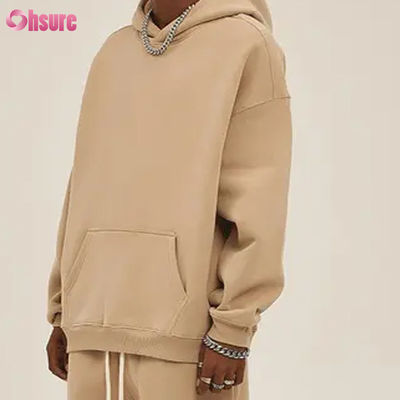 Felpe Oversize in Pile Pullover Casual Tuta Uomo Felpe con Cappuccio Manica Lunga Girocollo Tessuto in Jersey di Cotone Giacca Invernale da Uomo