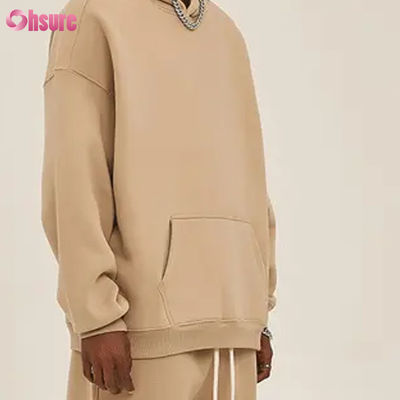 Felpe Oversize in Pile Pullover Casual Tuta Uomo Felpe con Cappuccio Manica Lunga Girocollo Tessuto in Jersey di Cotone Giacca Invernale da Uomo