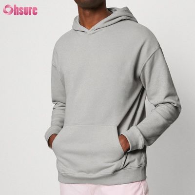 Felpa con cappuccio casual da uomo, comoda, vestibilità regolare, tinta unita, maniche lunghe