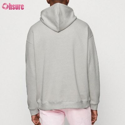 Felpa con cappuccio casual da uomo, comoda, vestibilità regolare, tinta unita, maniche lunghe