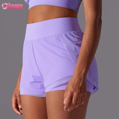 2025 Pantaloncini da jogging traspiranti a vita alta da donna all'ingrosso Allenamento estivo Corsa Pantaloni sportivi Design nuovo e alla moda