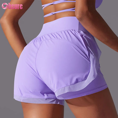 2025 Pantaloncini da jogging traspiranti a vita alta da donna all'ingrosso Allenamento estivo Corsa Pantaloni sportivi Design nuovo e alla moda