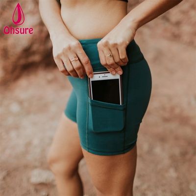 Pantaloni corti da ginnastica abbinati a abbigliamento da ciclista abbigliamento da donna abbigliamento da fitness con tasche laterali abbigliamento da ciclista a vita alta 10-12 giorni