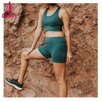 Pantaloni corti da ginnastica abbinati a abbigliamento da ciclista abbigliamento da donna abbigliamento da fitness con tasche laterali abbigliamento da ciclista a vita alta 10-12 giorni